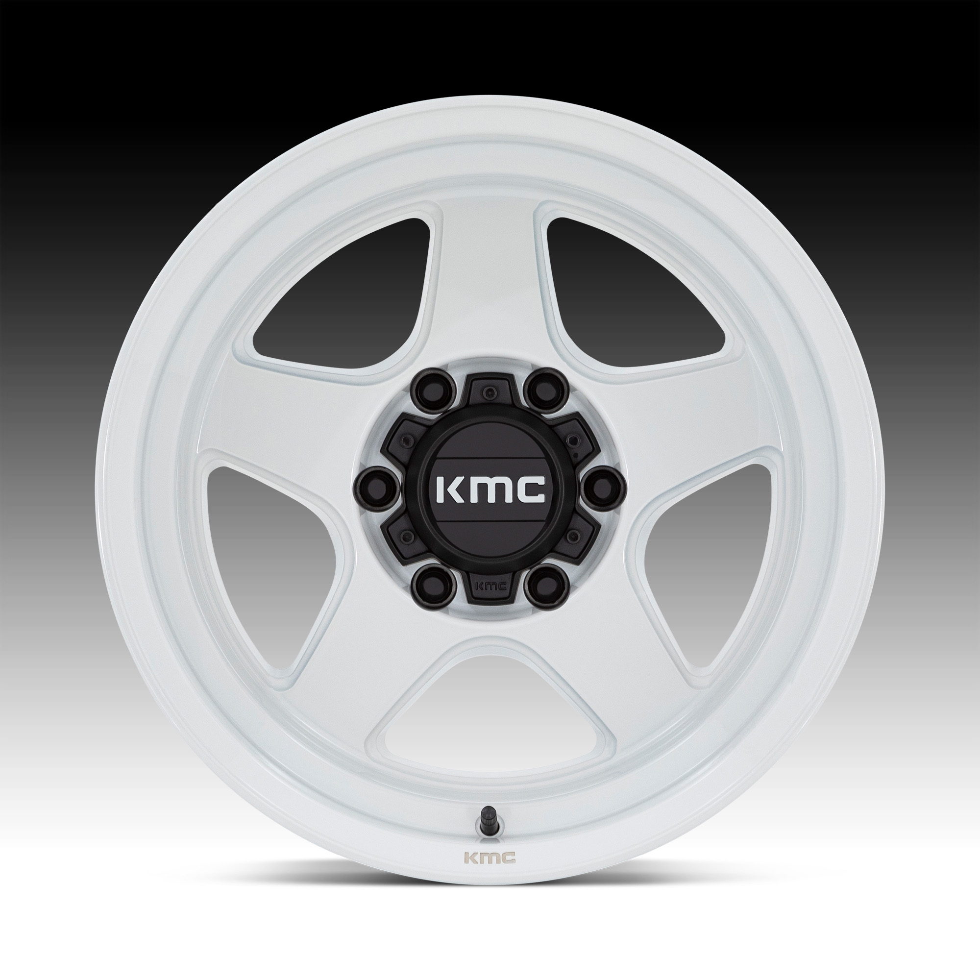 KMC KM728 Lobo Gloss White Custom Truck Wheels - KM728 / Lobo